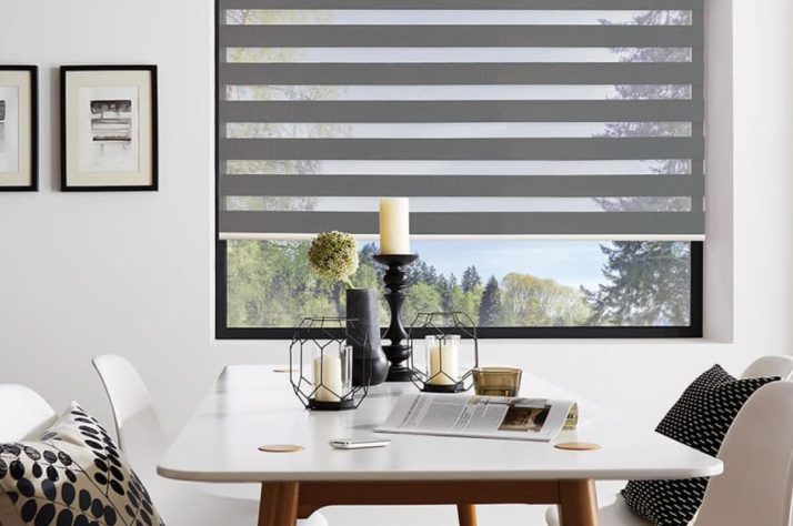 black-day-and-night-blinds-in-dining-room 1